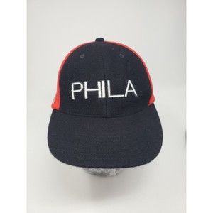 Nike Philadelphia 76ers Hat Cap Fitted Red & Black With Embroidered Logo Men's L